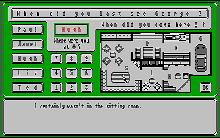 Sherlock Holmes atari screenshot